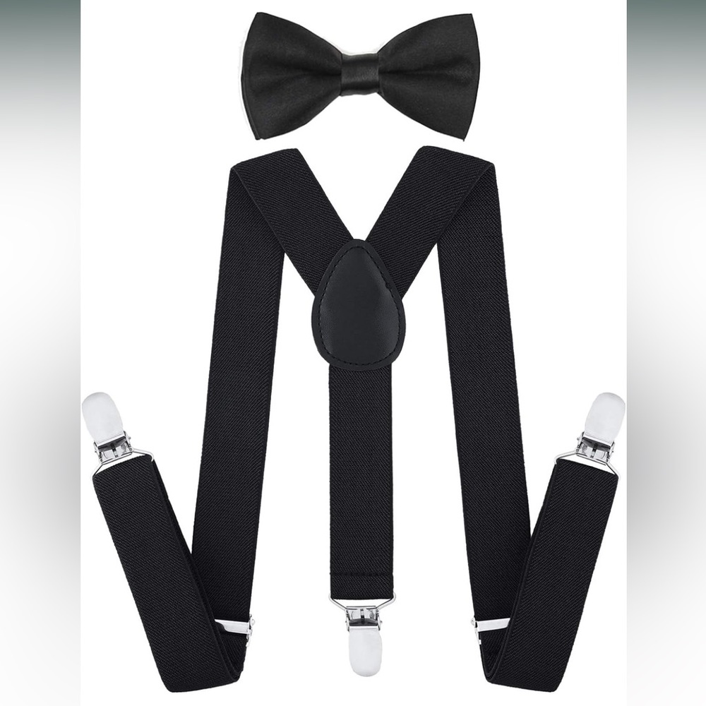 Boys suspenders and Bow Tie set